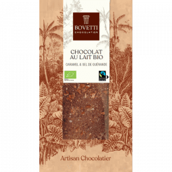 BOVETTI BIO a fair trade mliečna čokoláda slaný karamel 100g
